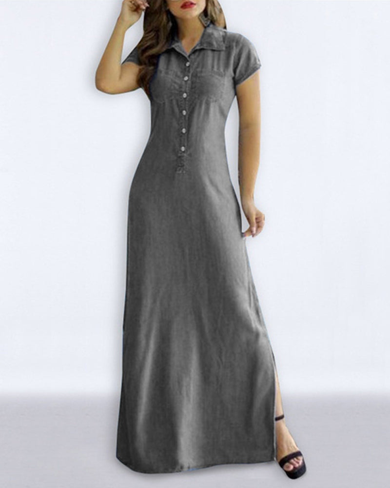 TastyHottie - Faux Denim Dress