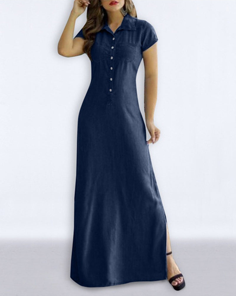 TastyHottie - Faux Denim Dress