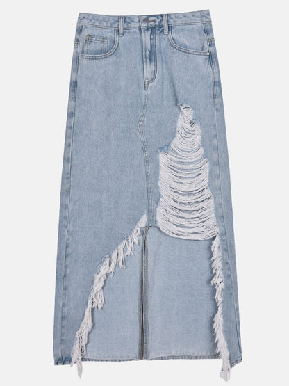 Denim Charming Ripped Jacket