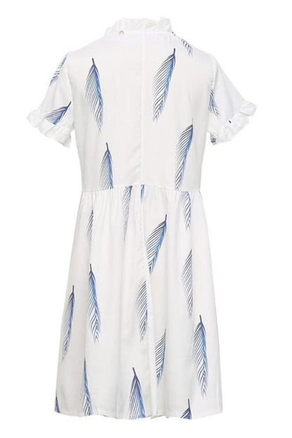 Dew Shoulder White Trendy Ankle Length Dress