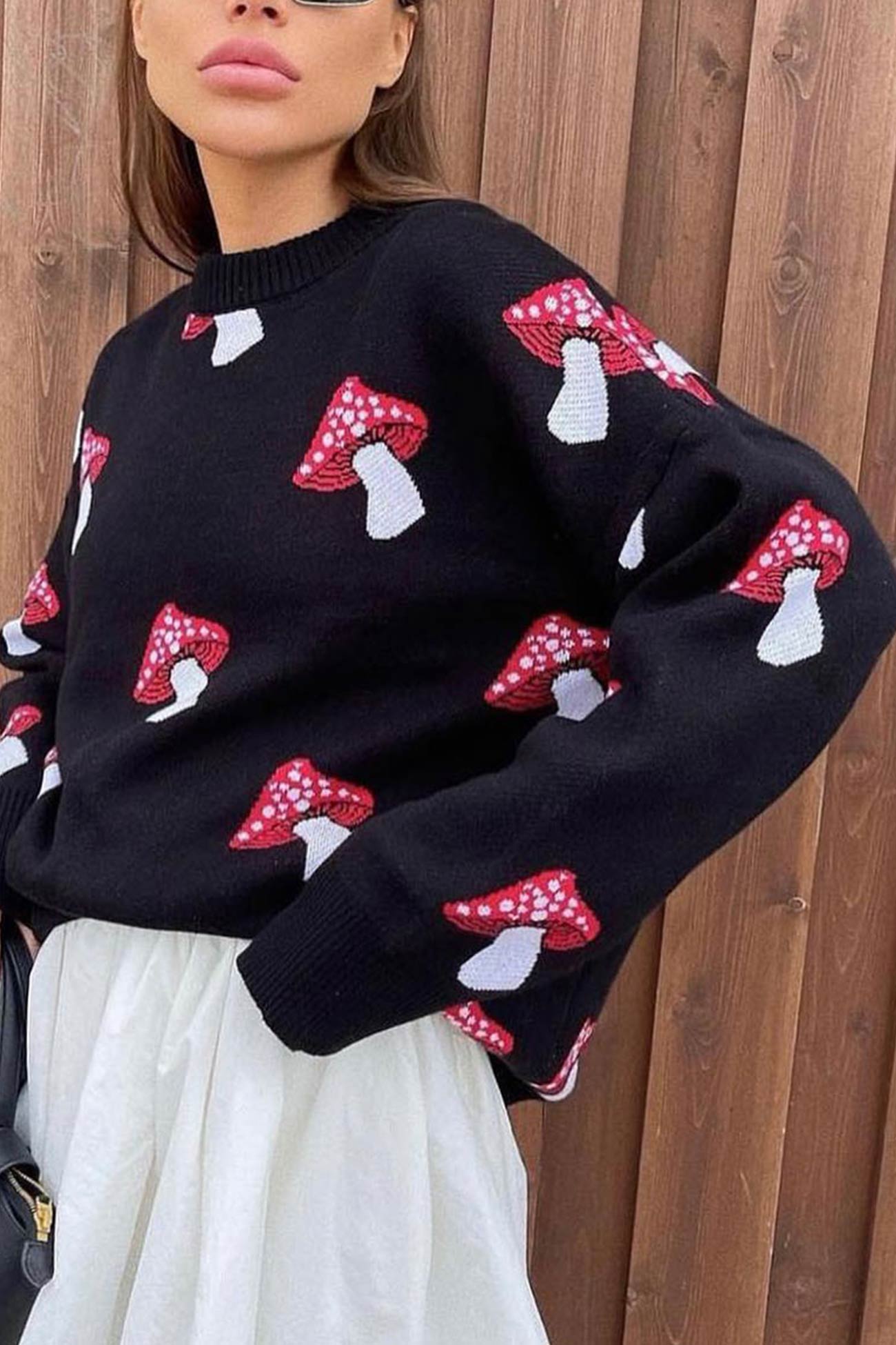 TastyHottie - Mushroom Graphic Pullover Sweater