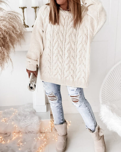 Versatile and stylish solid color sweater White 2023 F/W 23BF autumn clothes discount Spring Sweaters Sweaters & Cardigans Tops/Blouses Winter