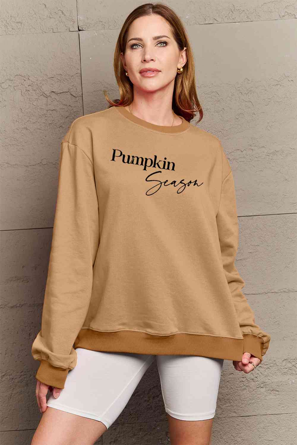 TastyHottie - Simply Love Full Size PUMPKIN SEASON Graphic Sweatshirt