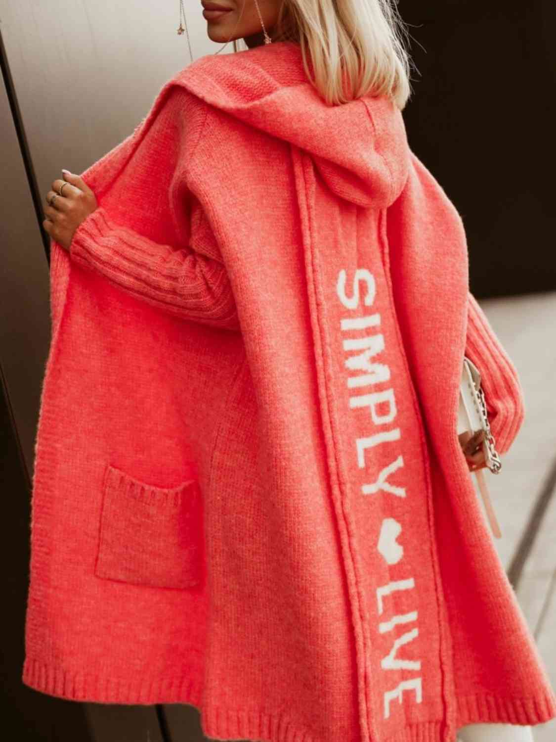 TastyHottie - Full Size SIMPLY LIVE Hooded Cardigan