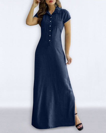 TastyHottie - Faux Denim Dress