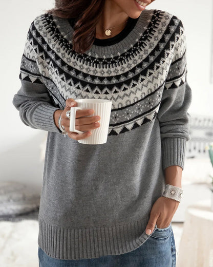 TastyHottie - Sweaters with round neck and geometric print