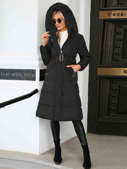 TastyHottie - Longline Hooded Winter Coat with Pockets