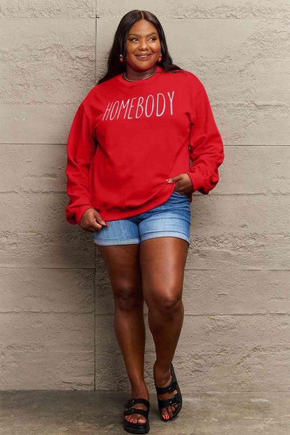 TastyHottie - Simply Love Full Size HOMEBODY Graphic Sweatshirt