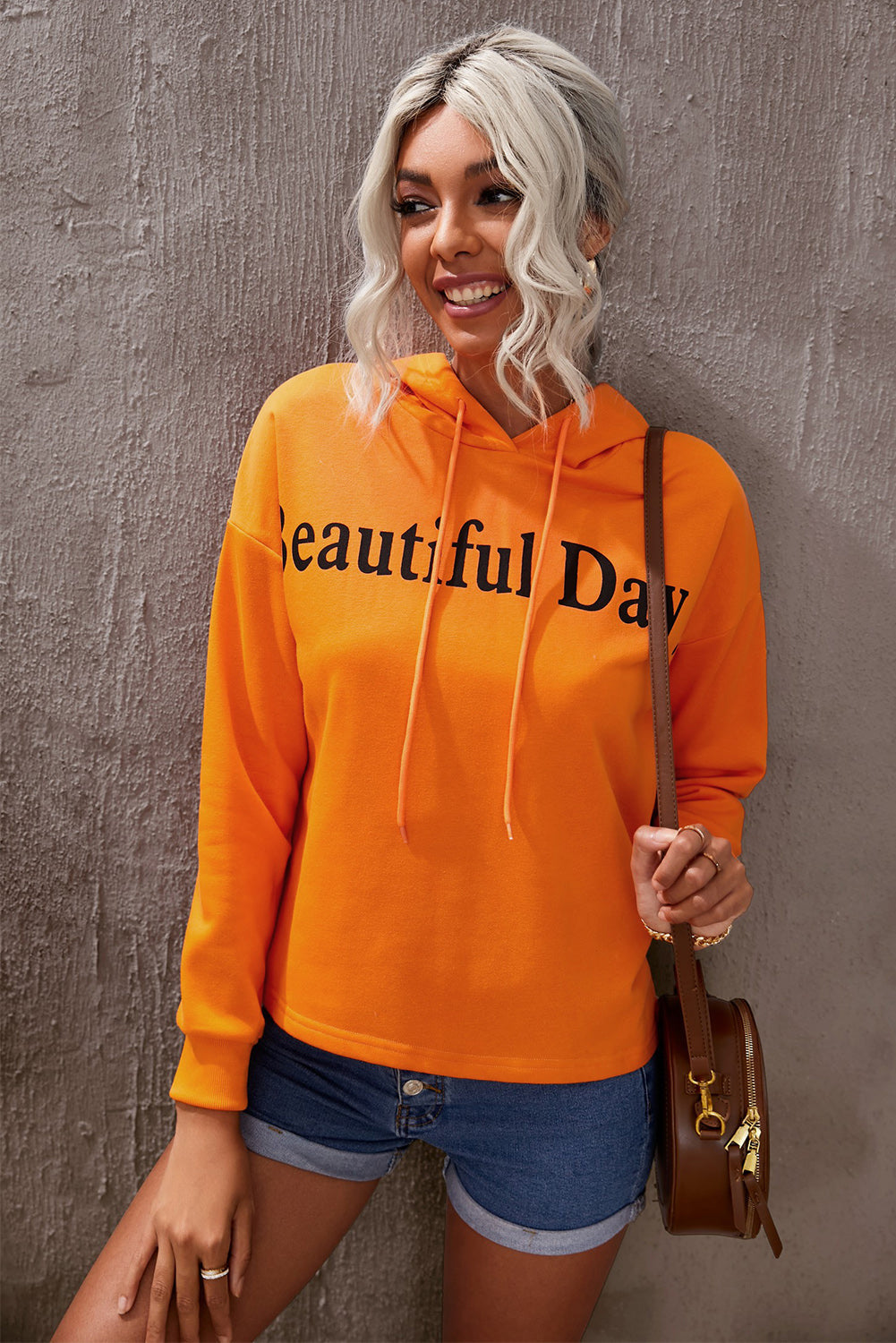 BEAUTIFUL DAY Graphic Drawstring Hoodie Pumpkin clothes Ship From Overseas Sweater sweaters SYNZ trend