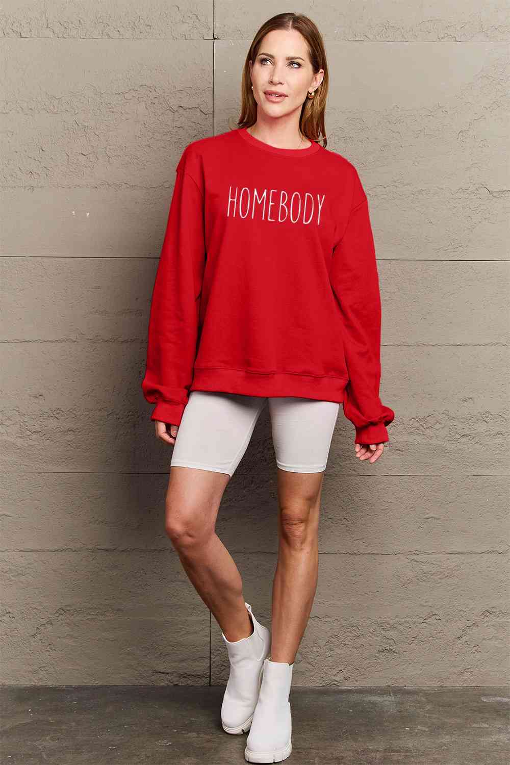 TastyHottie - Simply Love Full Size HOMEBODY Graphic Sweatshirt