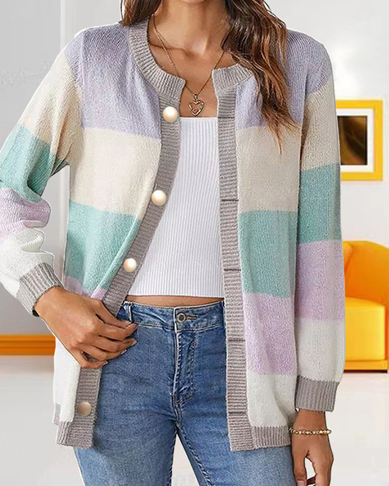 TastyHottie - Women's Colorblock cardigan