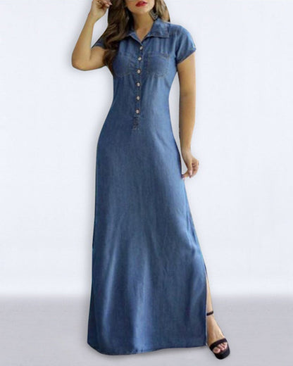 TastyHottie - Faux Denim Dress