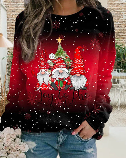 TastyHottie - Christmas pattern gradient sweatshirt