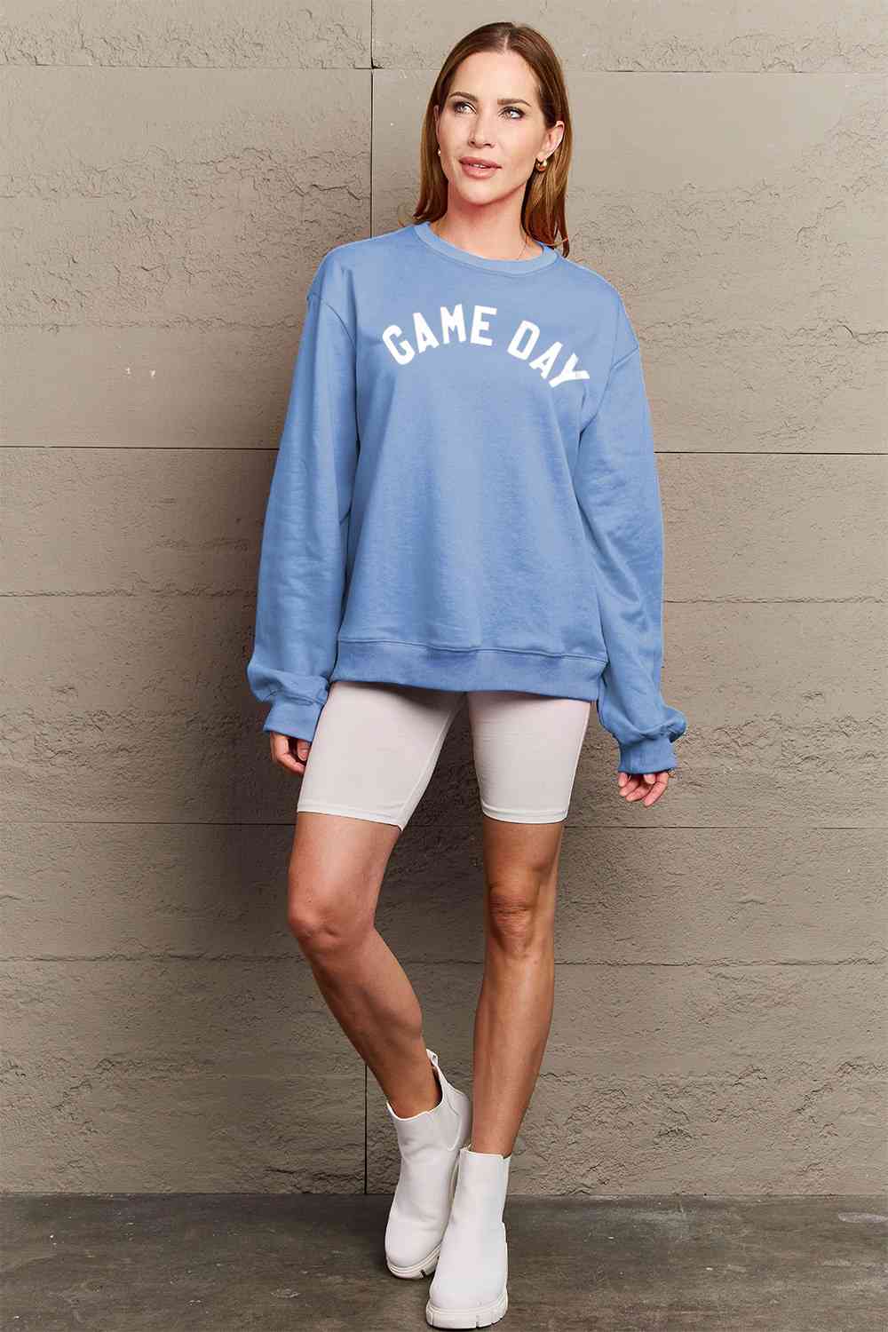 TastyHottie - Simply Love Full Size GAME DAY Graphic Sweatshirt