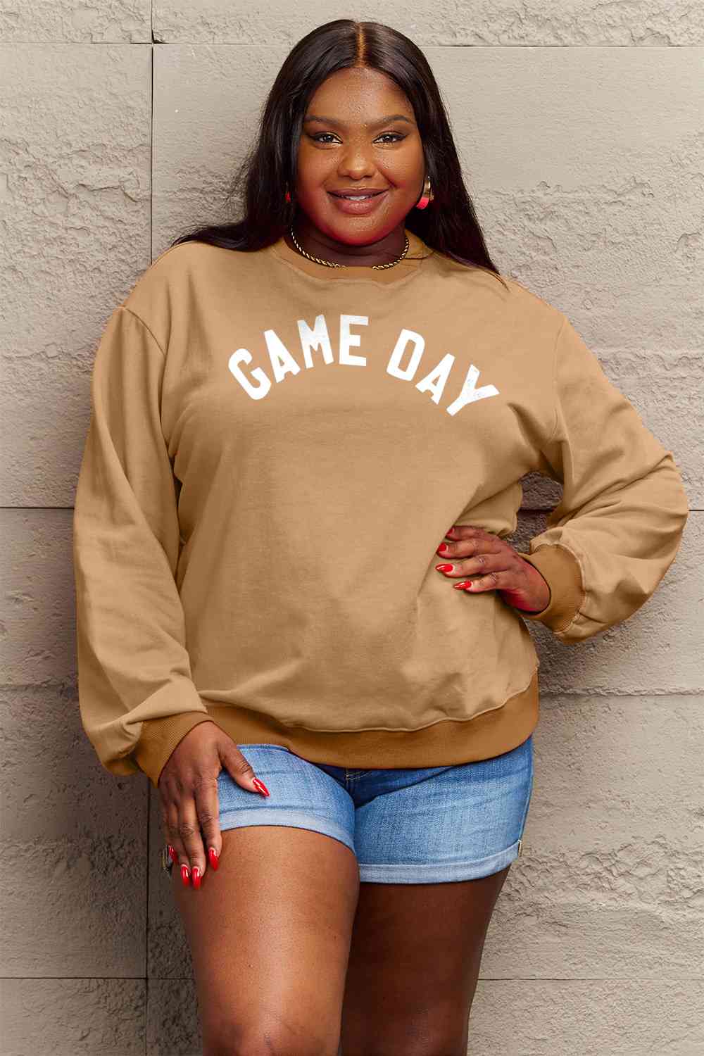 TastyHottie - Simply Love Full Size GAME DAY Graphic Sweatshirt