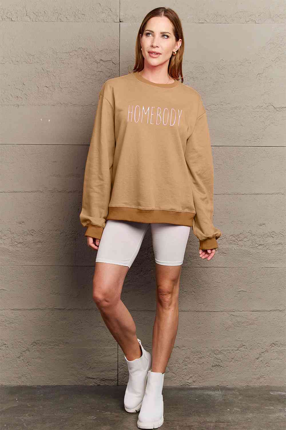 TastyHottie - Simply Love Full Size HOMEBODY Graphic Sweatshirt