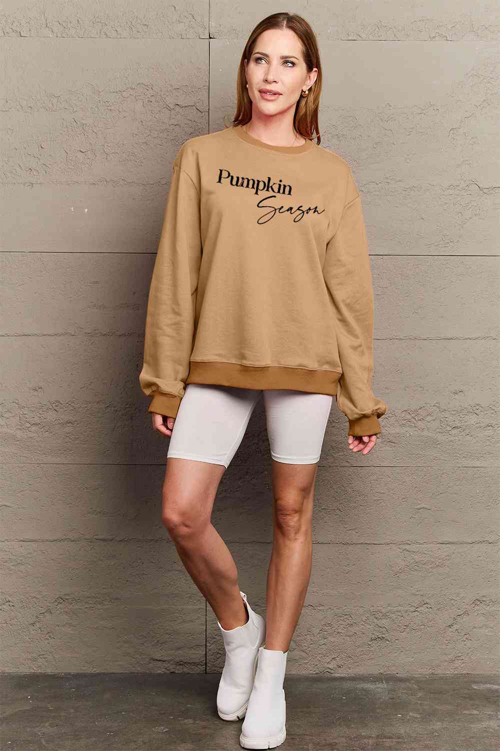 TastyHottie - Simply Love Full Size PUMPKIN SEASON Graphic Sweatshirt