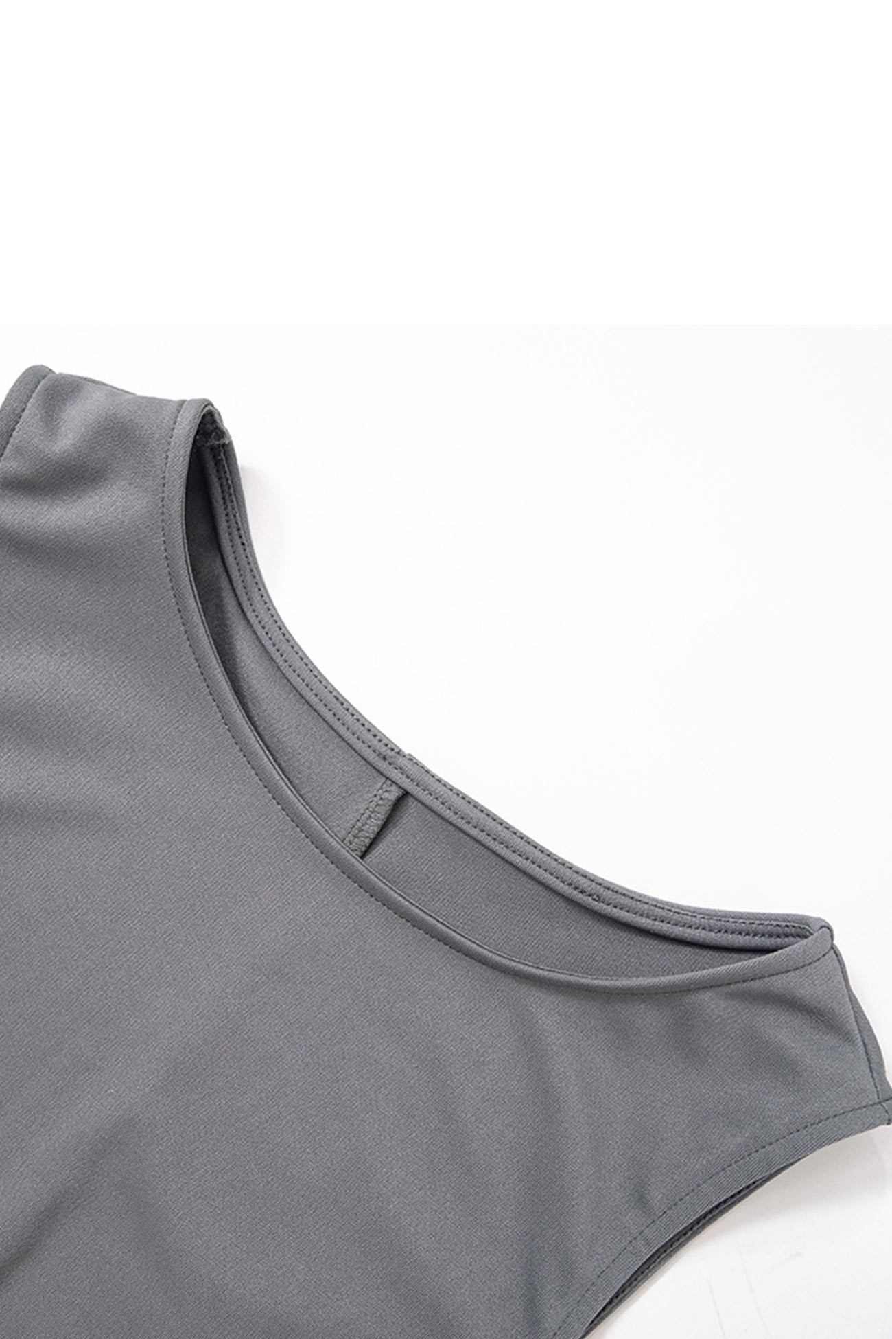 TastyHottie - Grey Crew Neck Pack Hip Tank Dress