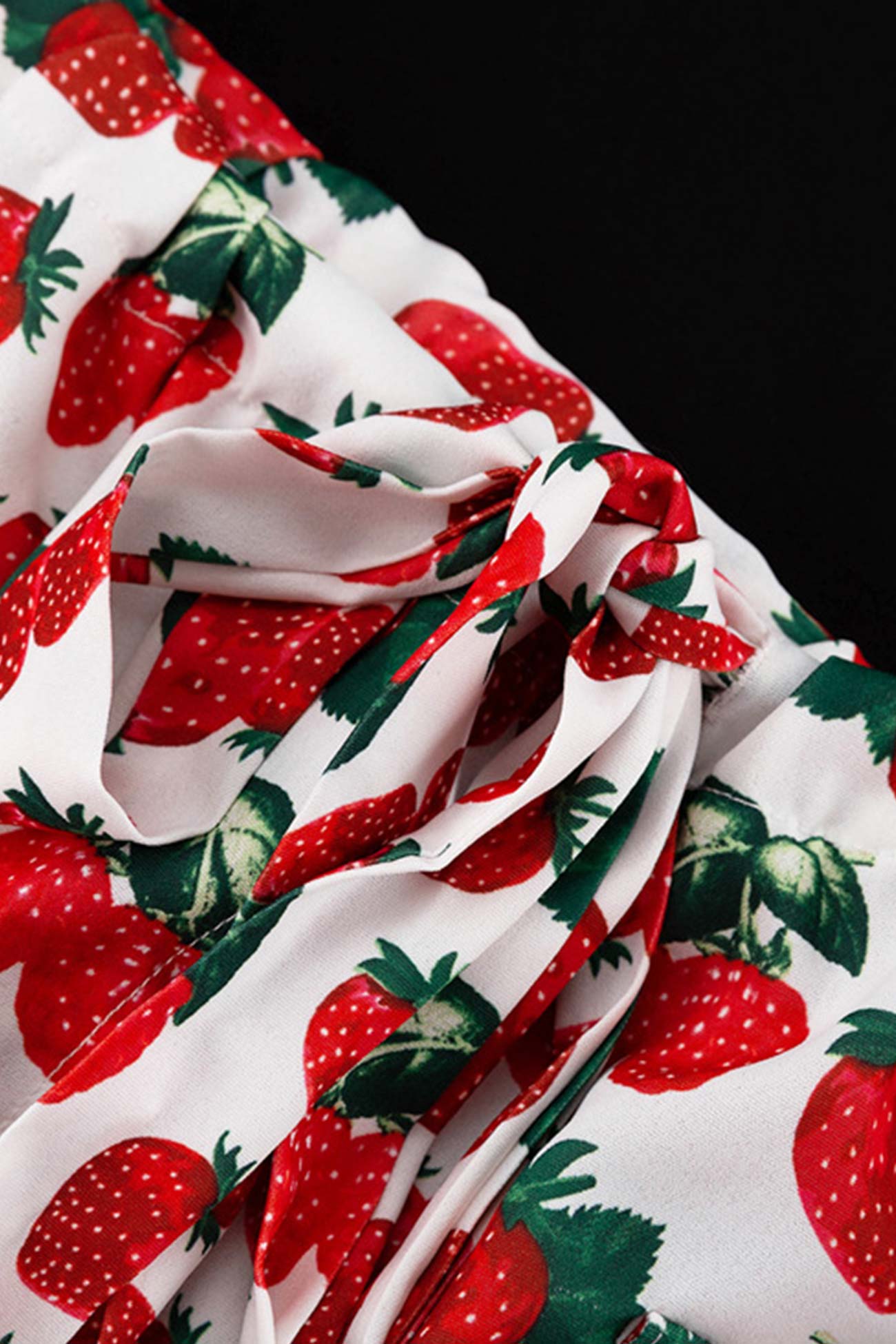 TastyHottie - Strawberry Print Drop Shoulder Waisted Dress