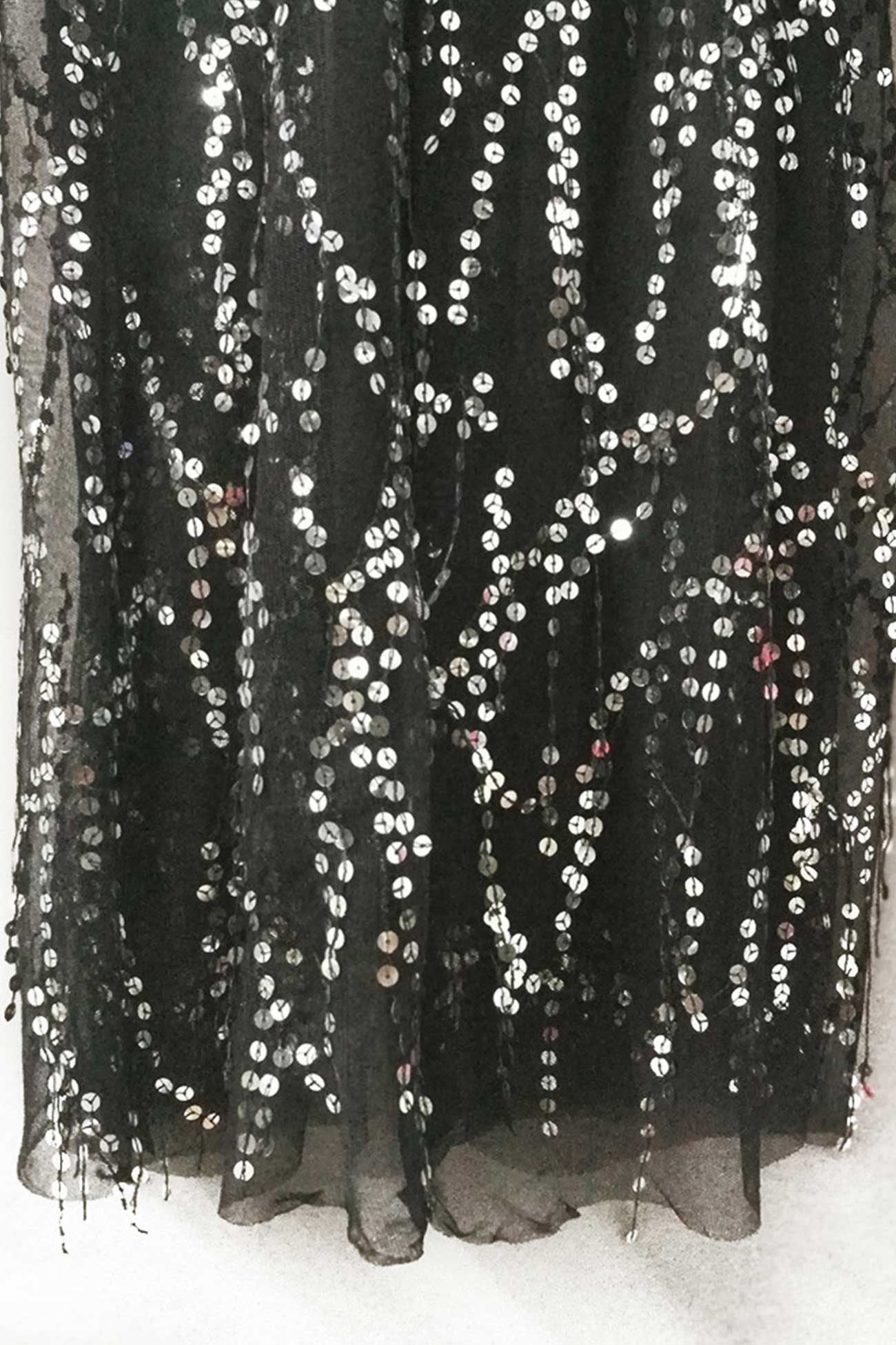 TastyHottie - V Neck Sequin Fringe Dress