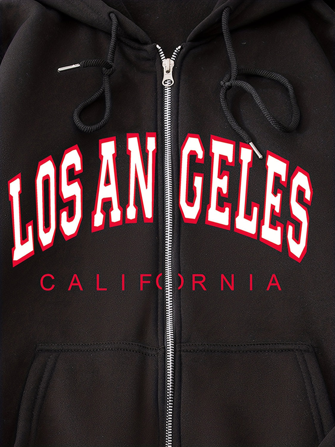 TastyHottie - LOS ANGELES CALIFORNIA Graphic Drawstring Hooded Jacket