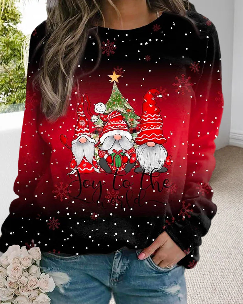 TastyHottie - Christmas pattern gradient sweatshirt