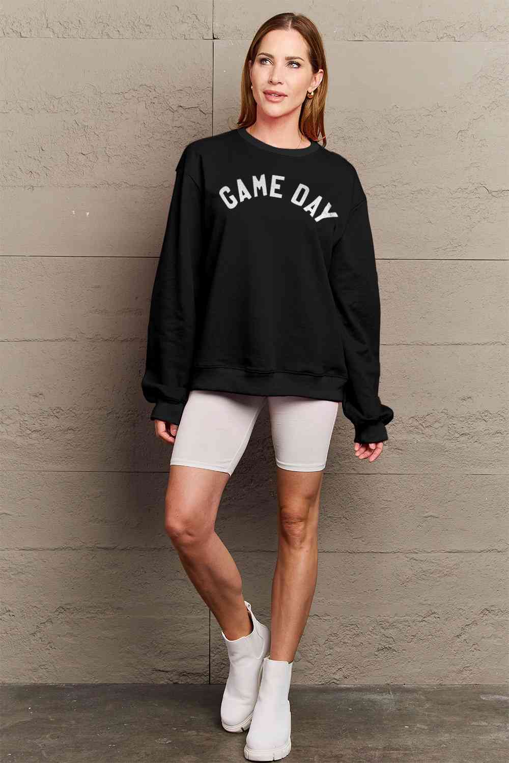 TastyHottie - Simply Love Full Size GAME DAY Graphic Sweatshirt