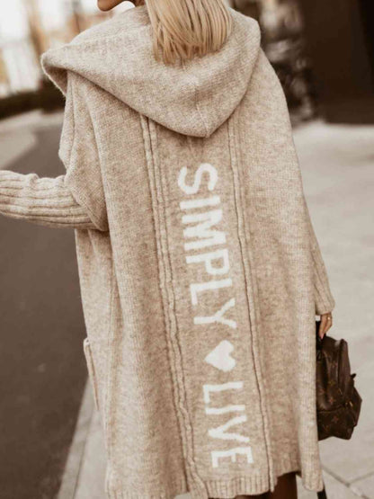 TastyHottie - Full Size SIMPLY LIVE Hooded Cardigan