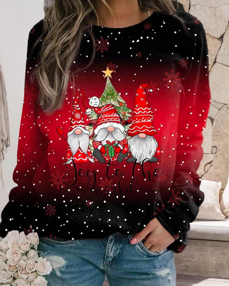 TastyHottie - Christmas pattern gradient sweatshirt