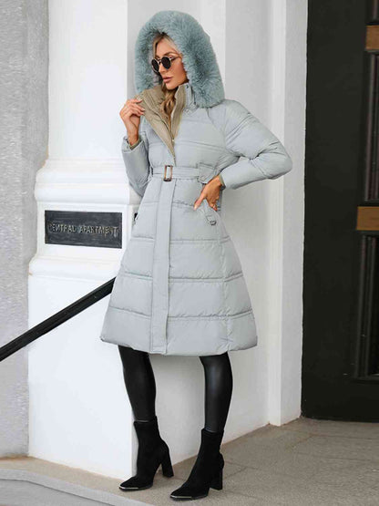 TastyHottie - Longline Hooded Winter Coat with Pockets