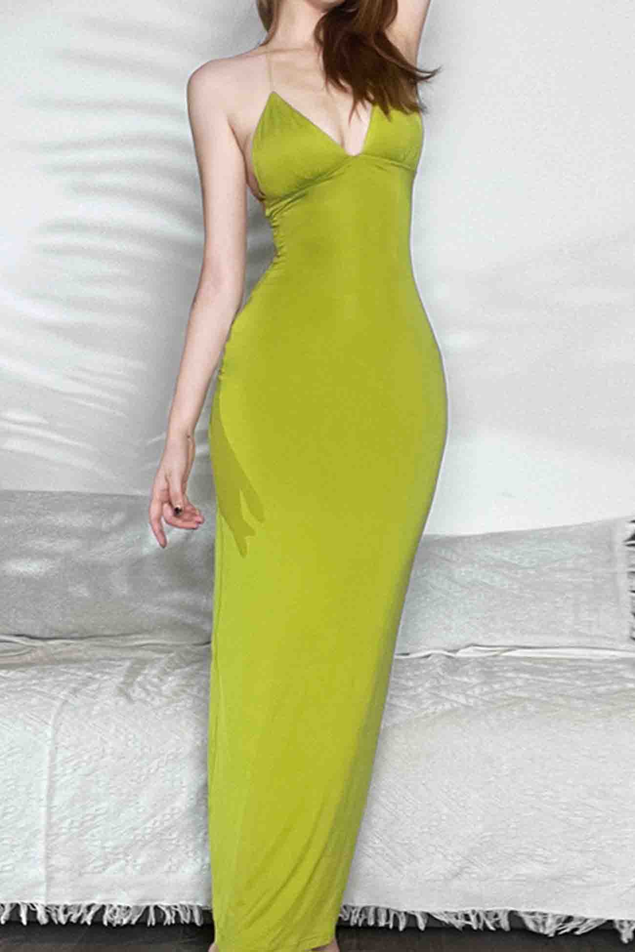 TastyHottie - Halterneck Butterfly Backless Midi Dress